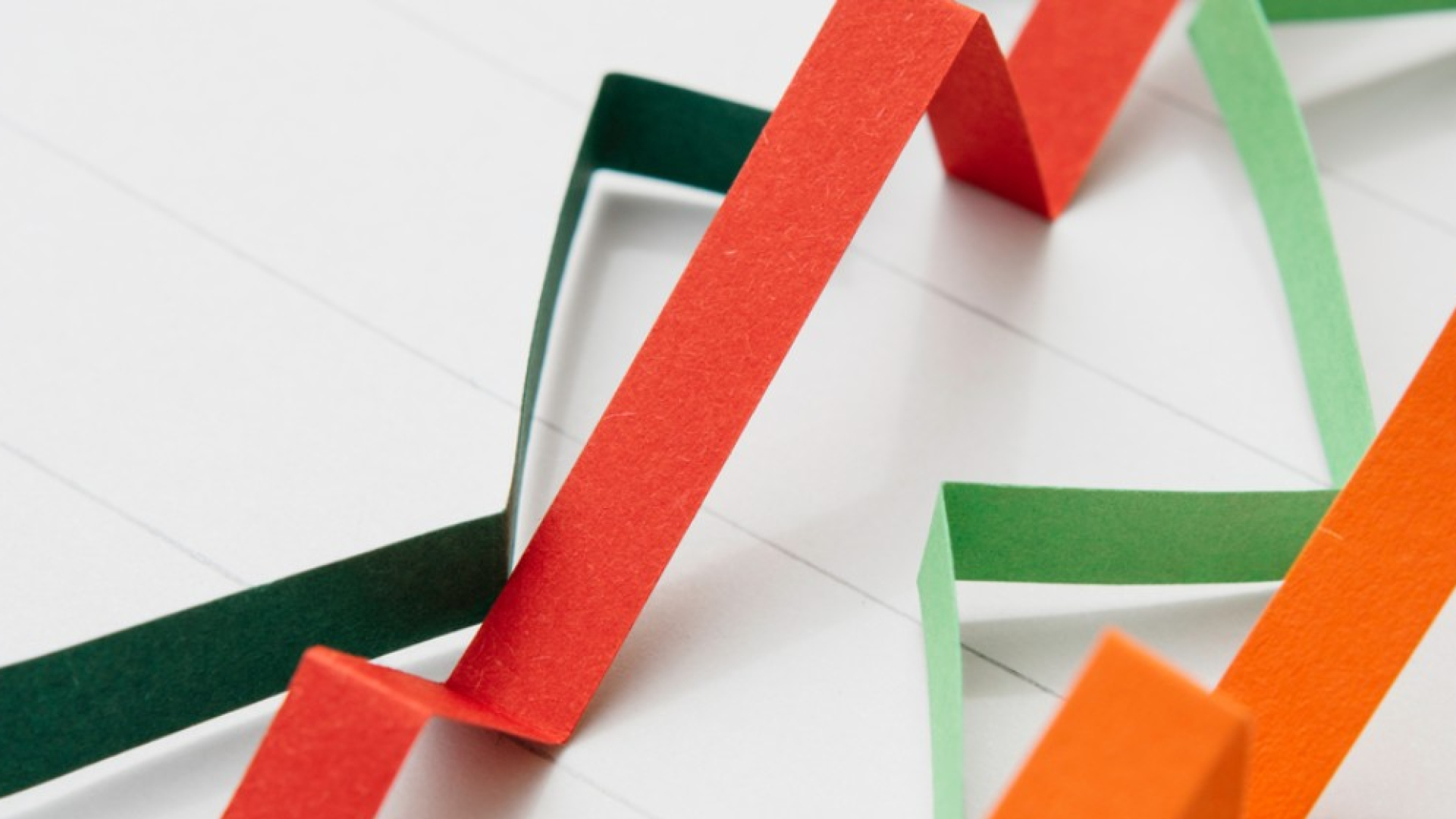 Bunte Papierlinien für Stockbild Marktdaten