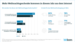 Web-Grafik mit Titel "Mehr Weihnachtsgeschenke kommen in diesem Jahr aus dem Internet"