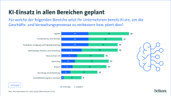 Grafik: KI-Einsatz in allen Bereichen geplant