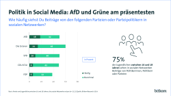 Grafik: Politik in Social Media: AfD und Grüne am präsentesten