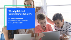 Titelbild der Präsentation unserer Pressekonferenz: Wie digital sind Deutschlands Schulen?