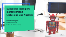 Titel der Pressekonferenz: Künstliche Intelligenz in Deutschland – Status Quo und Ausblick