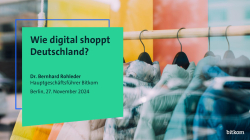 Titelbild der Präsentation zur Pressekonferenz: Wie digital shoppt Deutschland?