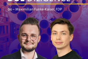 Das Titelbild von Get Started Due Diligence mit Maximilian Funke-Kaiser (FDP)