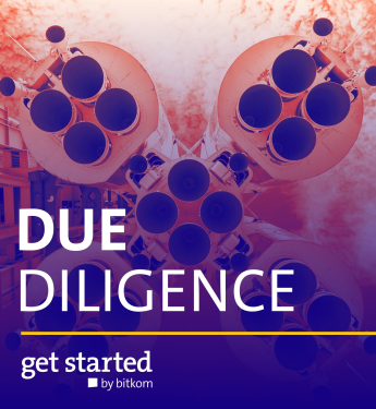 Das Cover des Podcast Due Diligence von Get Started by Bitkom