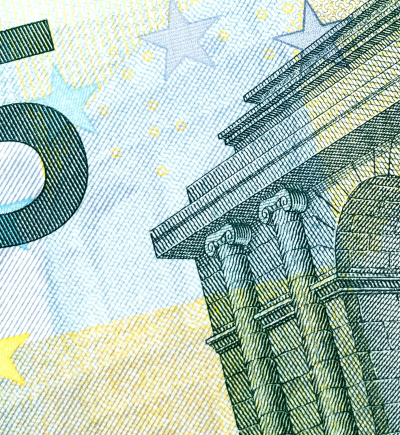 Nahaufnahme eines Euroscheins