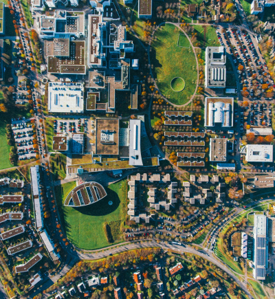 Stuttgart von einer Drone fotografiert