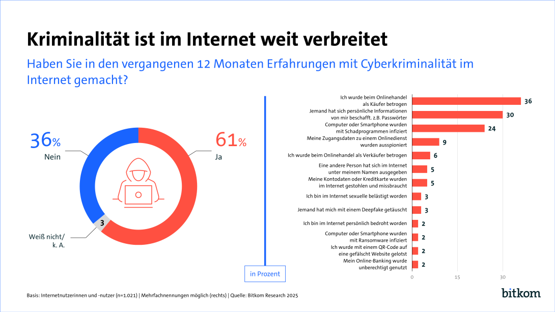 Kriminalität ist im Internet weit verbreitet